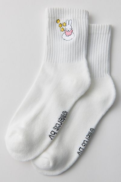 Miffy Embroidered Icon Quarter Crew Socks