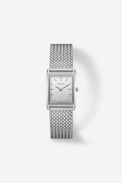 Breda Virgil Tethered Metal Watch In Silver And Metal, Men's At Urban Outfitters In Neutral