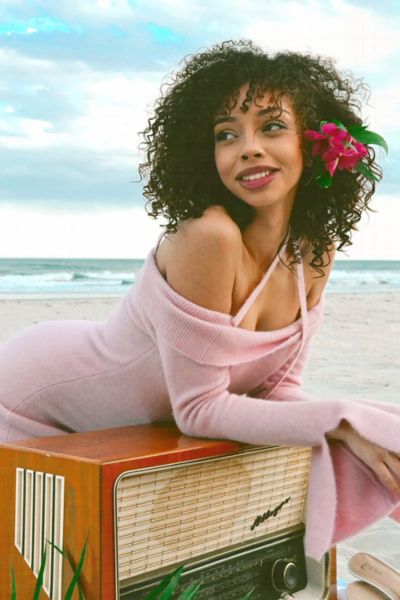 Smucky Kaia Mini Dress In Dusty Rose, Women's At Urban Outfitters