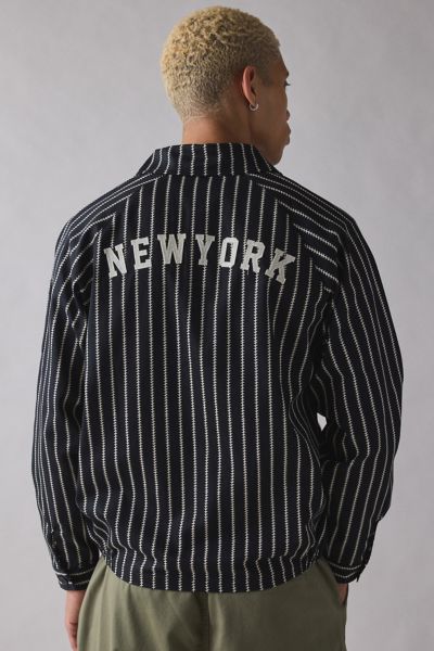 Cookman X New York Black Yankees Pinstripe Zip Jacket