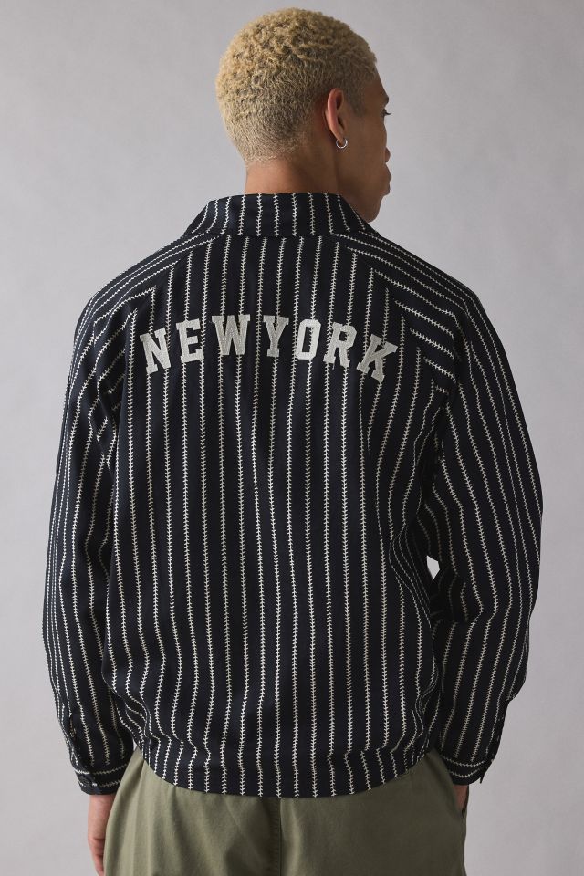 Cookman X New York Black Yankees Pinstripe Zip Jacket #1