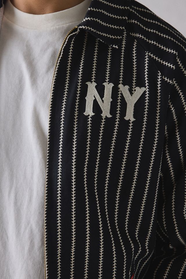 Cookman X New York Black Yankees Pinstripe Zip Jacket #3