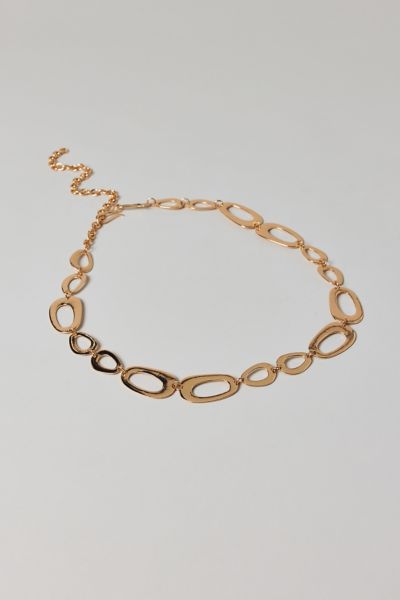 Geo Oval Metal Chain Belt