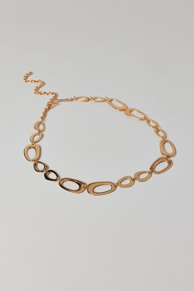 Geo Oval Metal Chain Belt #1