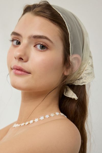 Sheer Floral Lace Headscarf Product Page