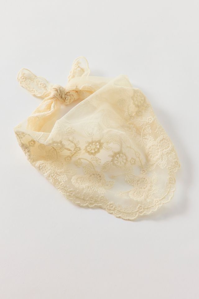 Sheer Floral Lace Headscarf #1