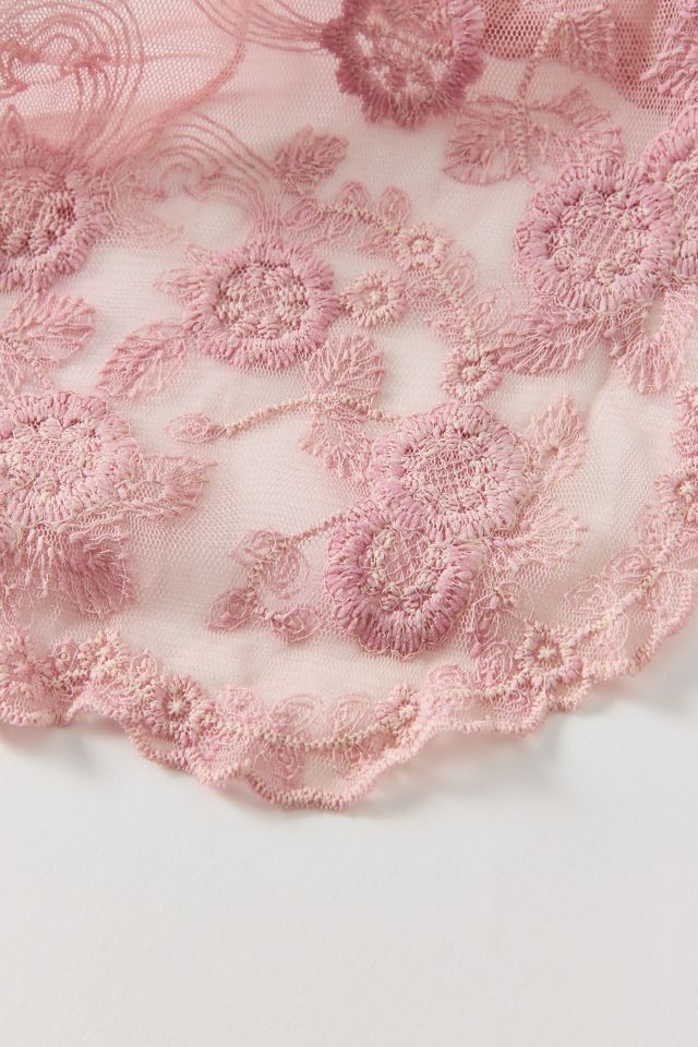 Sheer Floral Lace Headscarf