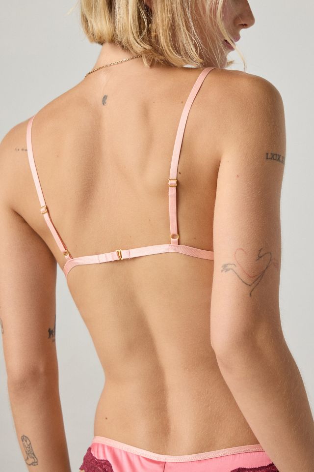 Wild Lovers Thea Lace Trim Satin Triangle Bralette #2