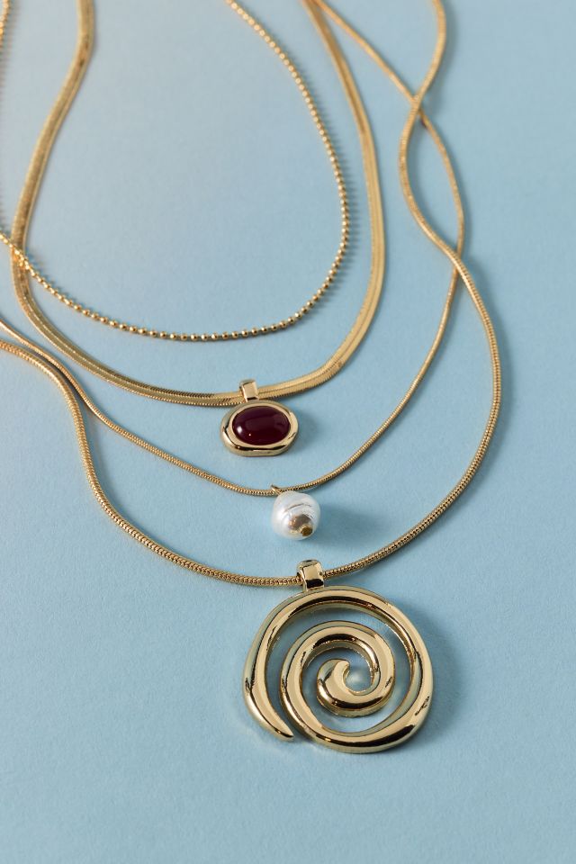 Ensemble de Colliers Superposés Saturn Swirl #2