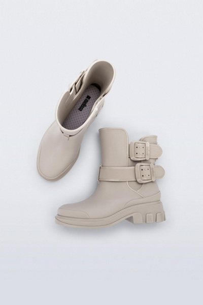 Melissa Bang Buckled Ankle Boot in Beige, Women’s at Urban Outfitters
