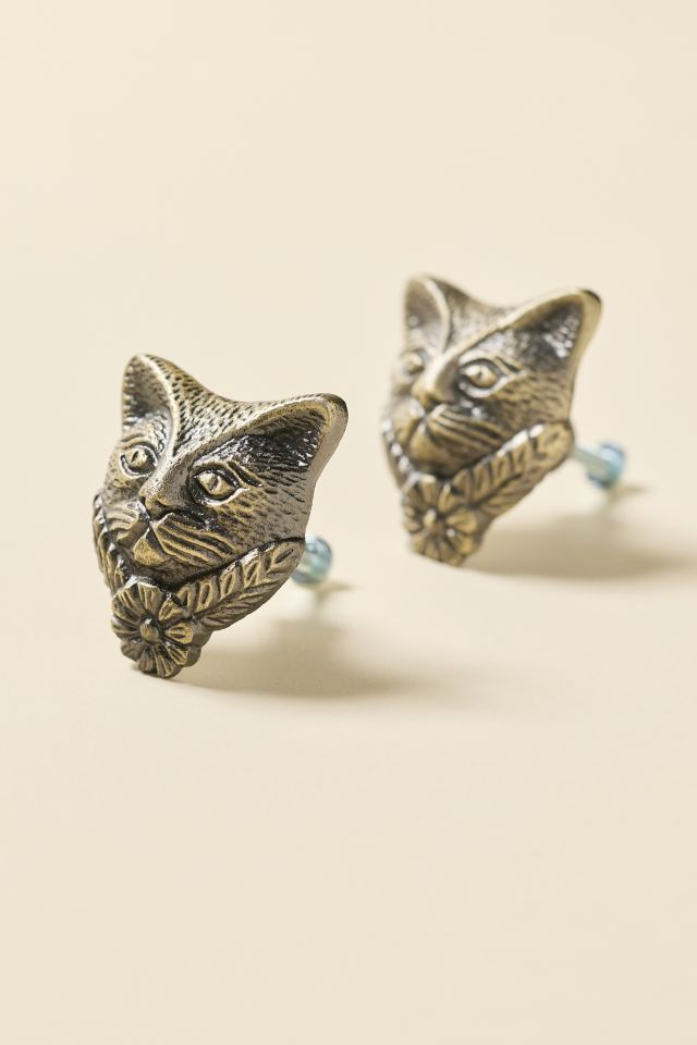 Lilou Cat Metal Knob - Set Of 2 #1