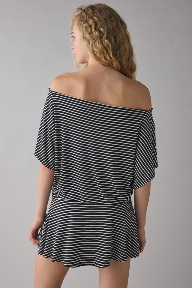 Robe mini drapée en jersey UO Total Eclipse épaules dénudées #1