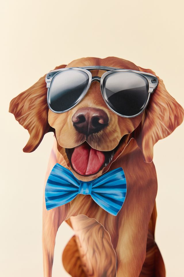 FreshCut Paper Golden Retriever Pop-Up Greeting Card #1
