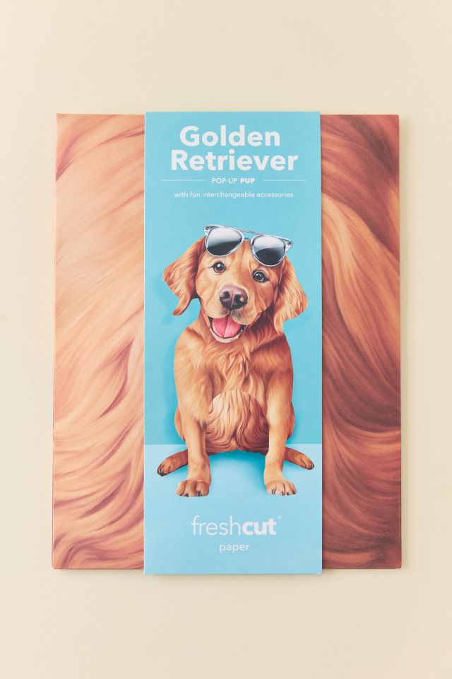 FreshCut Paper Golden Retriever Pop-Up Greeting Card #2