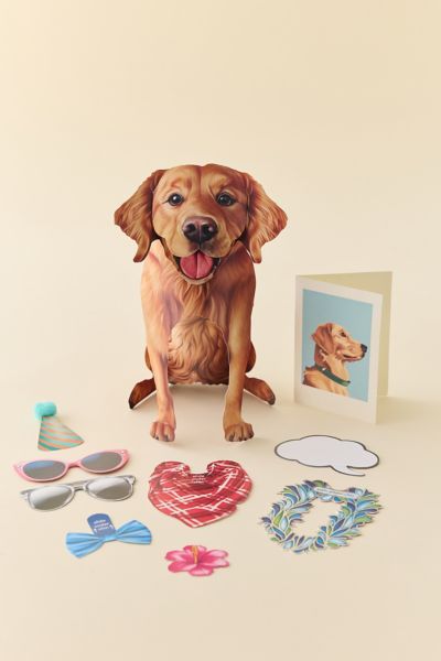 FreshCut Paper Golden Retriever Pop-Up Greeting Card