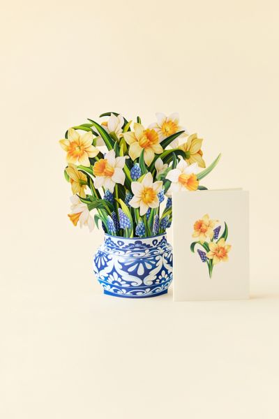 FreshCut Paper Mini English Daffodil Pop-Up Greeting Card