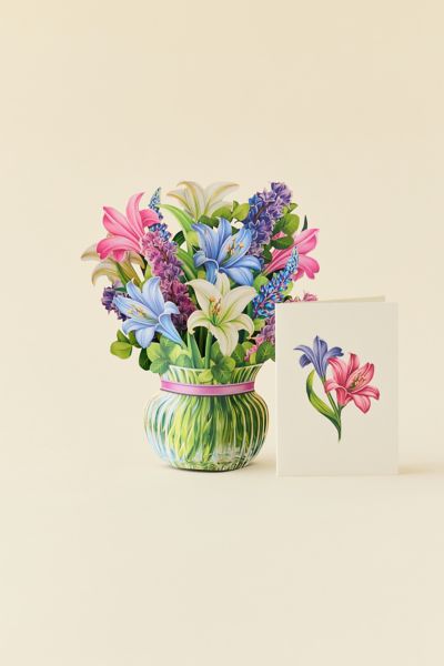 FreshCut Paper Mini Lilies & Lupines Pop-Up Greeting Card