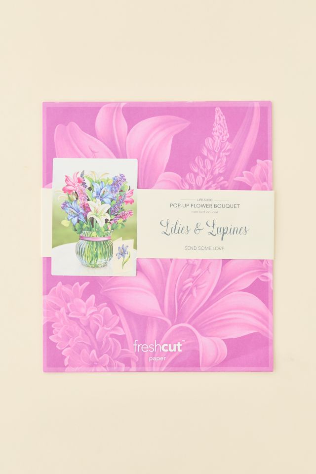 FreshCut Paper Lilies & Lupines Pop-Up Greeting Card #1