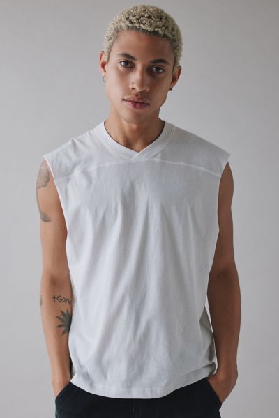 Standard Cloth Marco Muscle Tee In White, Men's At Urban Outfitters In White