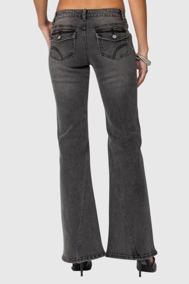 Edikted Colton Boot Cut Low Rise Jeans #3