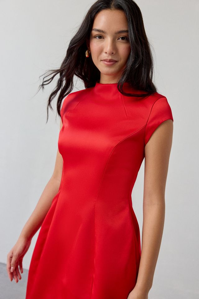 Bardot Delphi Hourglass Short Sleeve High Neck Mini Dress #4