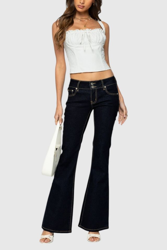 Edikted Tilda Low Rise Flared Jeans #1