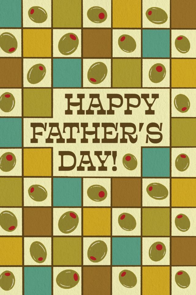Boss Dotty Olive Checkerboard Father's Day Card #1