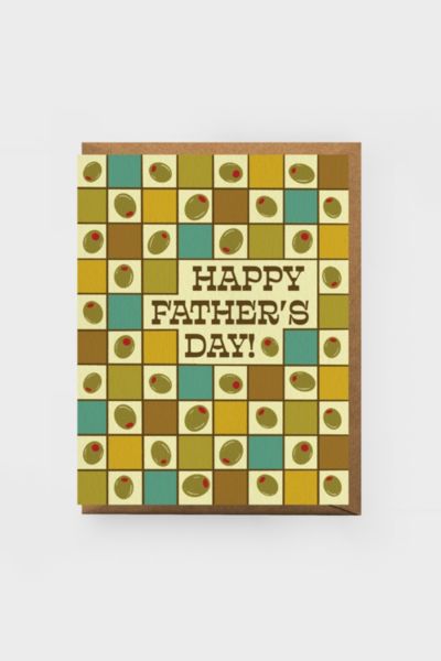 Boss Dotty Olive Checkerboard Father's Day Card