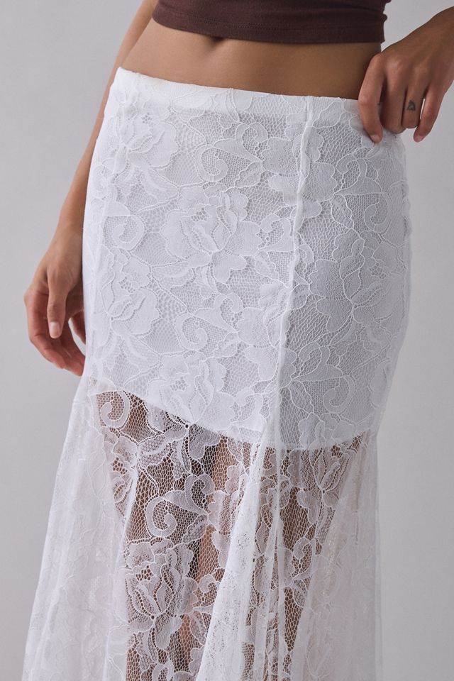 Kimchi Blue Hazy Days Semi-Sheer Lace Maxi Skirt #2