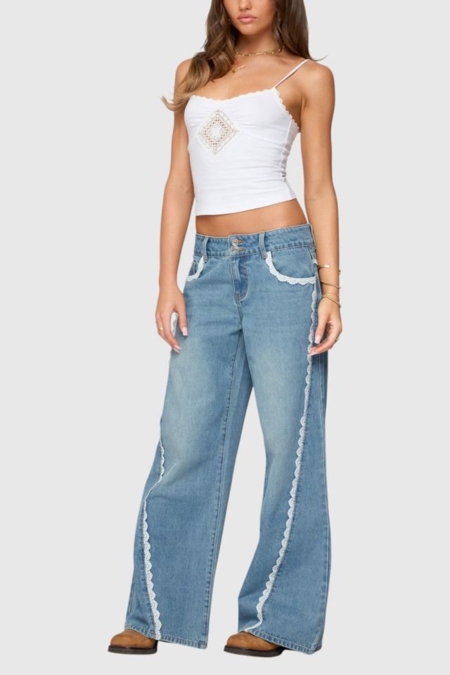 Edikted Alisha Lacey Low Rise Jeans #1