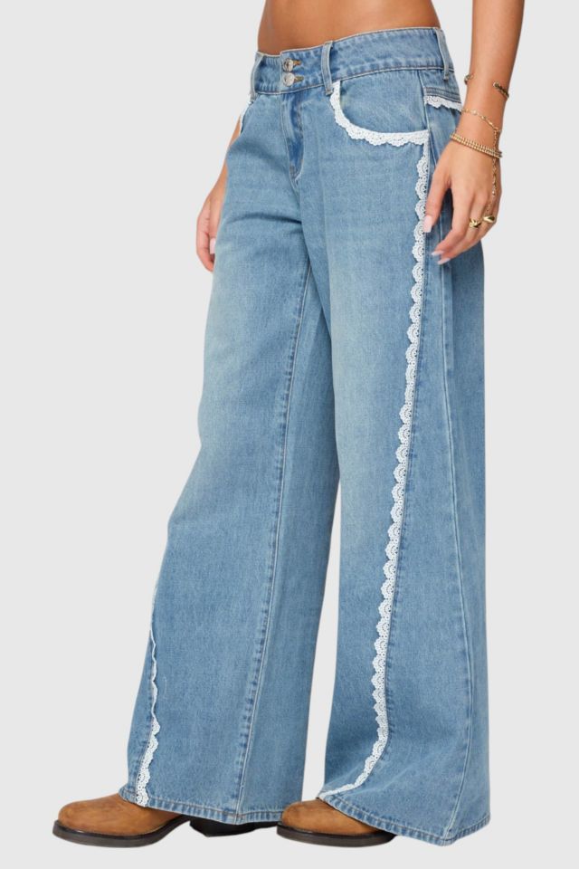 Edikted Alisha Lacey Low Rise Jeans #2