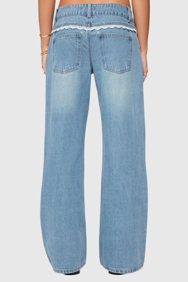 Edikted Alisha Lacey Low Rise Jeans #3
