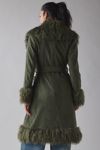 Azalea Wang Gilda Faur Fur Trim Faux Suede Jacket