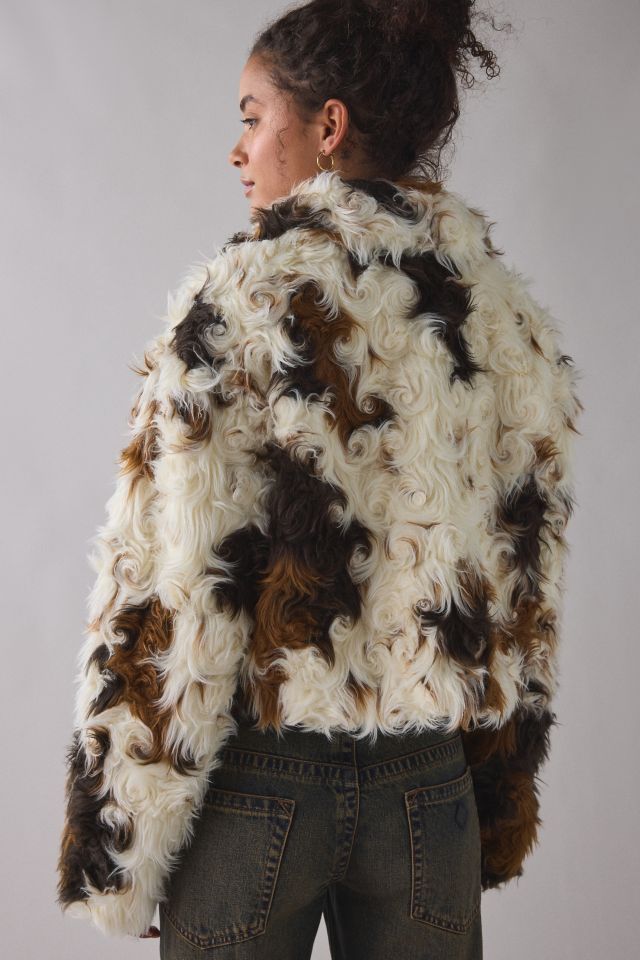 Azalea Wang Enora Cropped Faux Fur Jacket #3