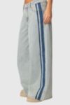 Edikted Side Stripe Washed Low Rise Jeans