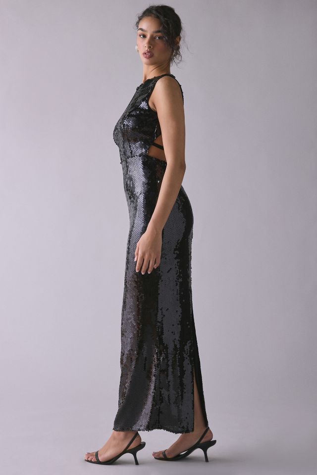 Bardot Portia Open-Back Sequin Maxi Dress #2