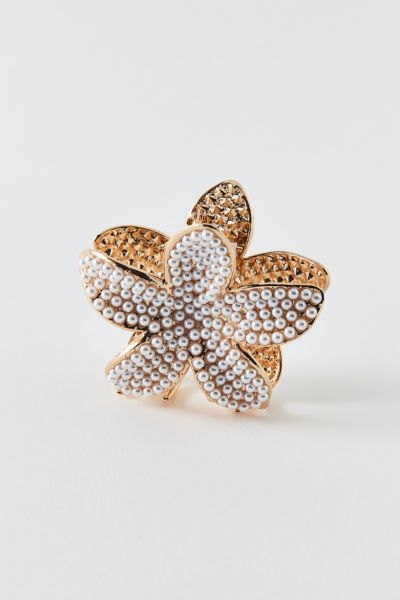 Urban Outfitters Aria Flower Claw Clip In Gold, Women's At  In Gold
