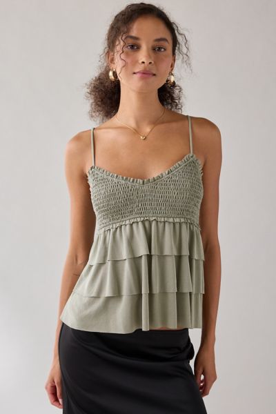 Urban Outfitters KIMCHI BLUE キャミ　フリル Kimchi Blue Kerry Lace Swingy Babydoll Cami | Urban Outfitters