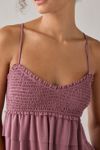Kimchi Blue Heidi Smocked Tiered Ruffle Babydoll Tank Top