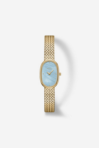 Breda Jane Tethered Mesh Bracelet Seiko Quartz 18mm Watch In Gold And Metal, Women's At Urban Outfitters