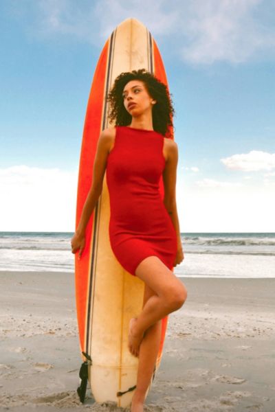 Smucky Lily Sleeveless Wool Blend Mini Dress In Red, Women's At Urban Outfitters