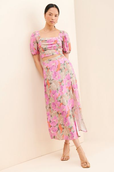Saltwater Luxe Katie Floral Midi Skirt