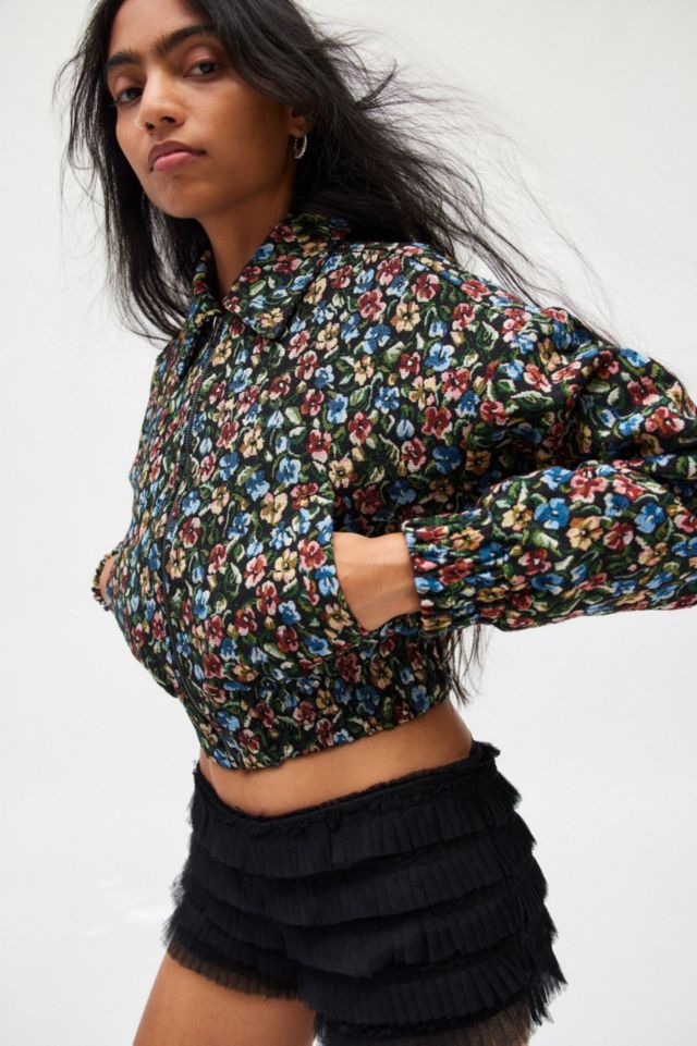 Evelyn Cropped Bomber Jacket #2