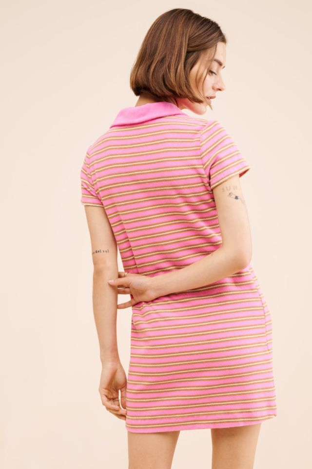 English Factory Terry Striped Polo Dress #1