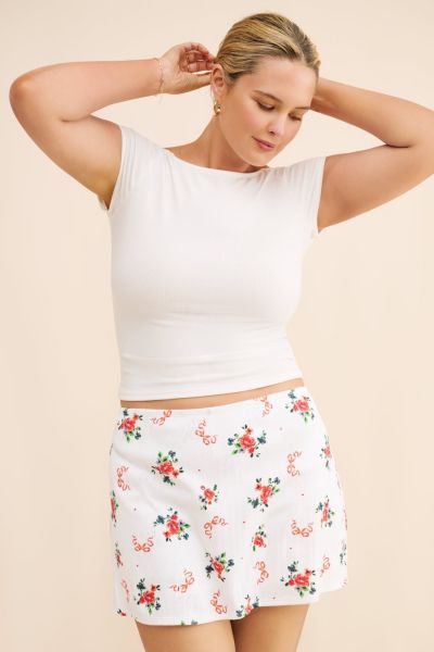 Lisa Says Gah Darcy Printed Mini Knit Skort