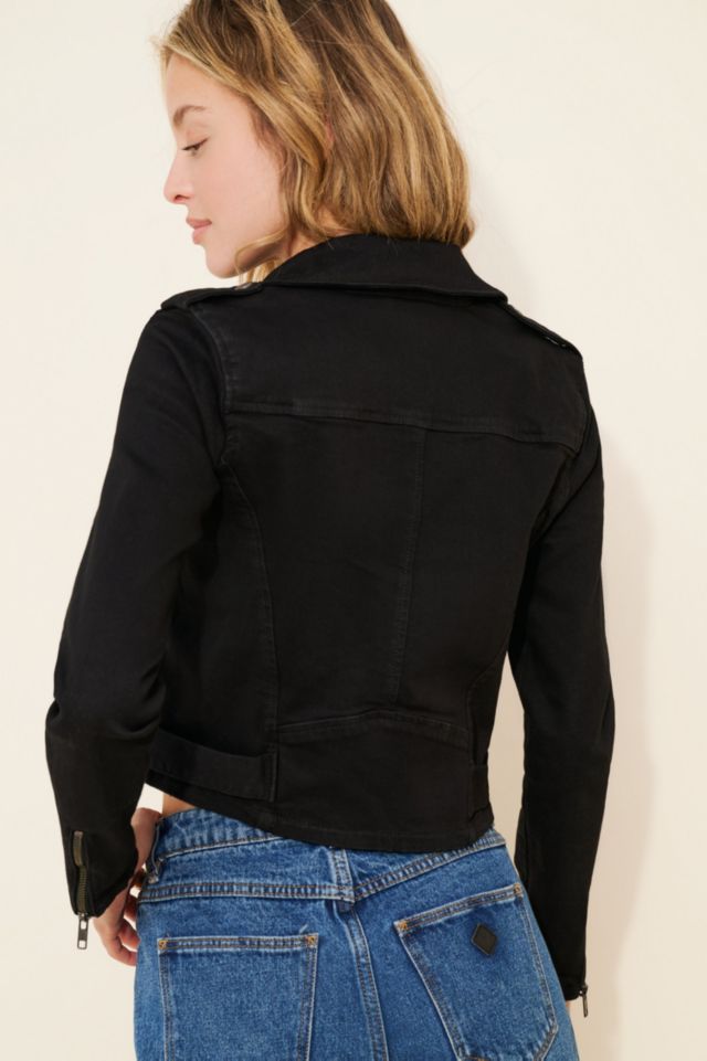 Hidden Jeans Fitted Denim Biker Jacket #1