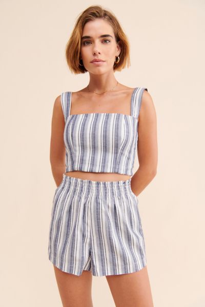 Kourt Chessboard Striped Top