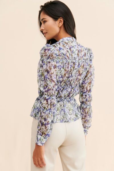 Ghospell Ice Tundra Ruched Top