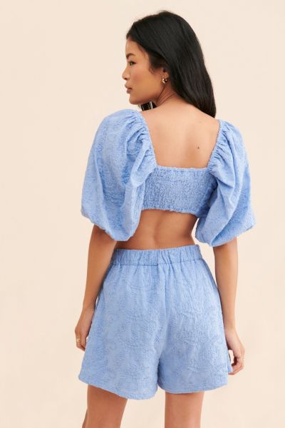 MinkPink Geneva Textured Crop Top