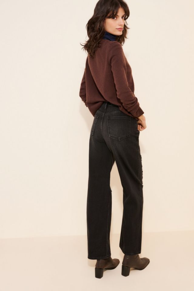 JUST BLACK DENIM Distressed Dad Jeans #1